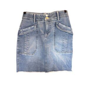 Wit & Wisdom Frayed Hem With Pocket Details Denim Skirt Women's Size 4